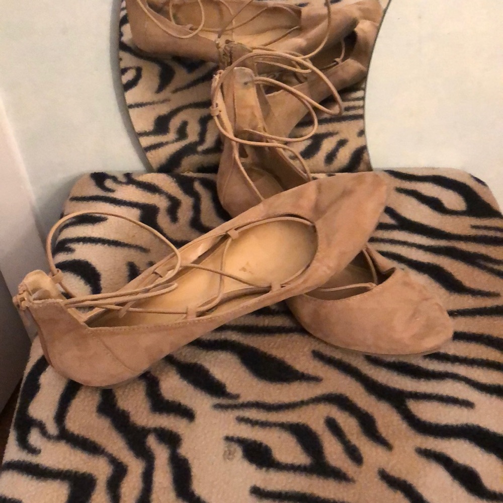Lace up flats